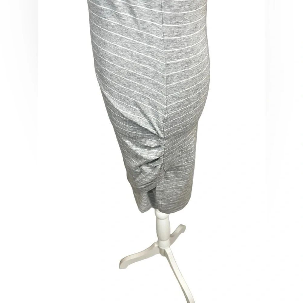 Athleta Knee Length Casual Striped Dresses small gray and white stripe midi - Picture 2 of 11